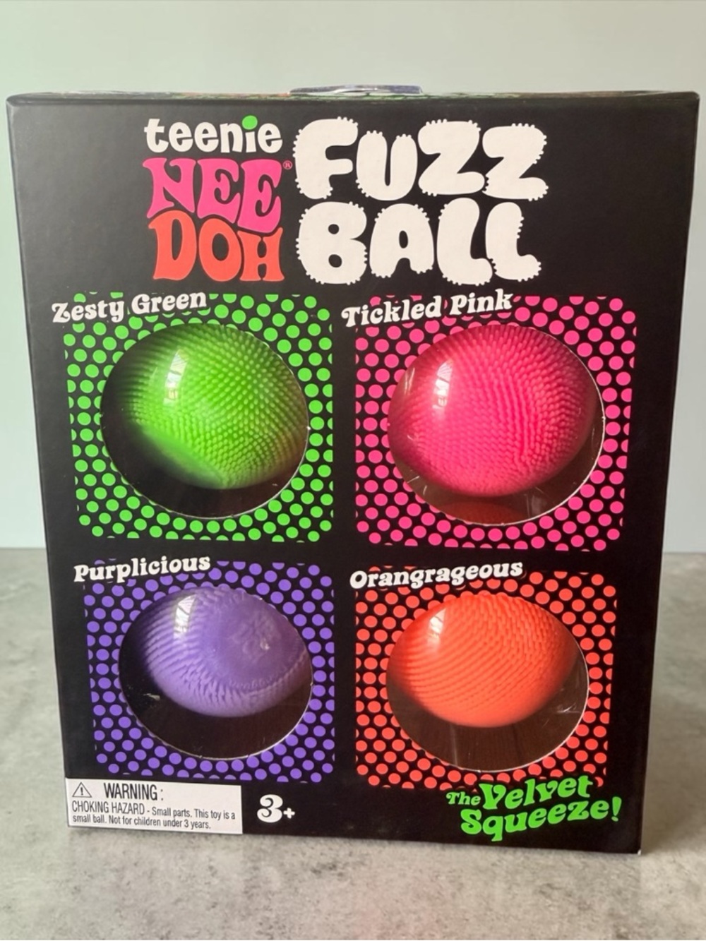 Nee Doh Teeny Fuzz Ball 4 Pack Sensory Squishy Stress Toy Viral